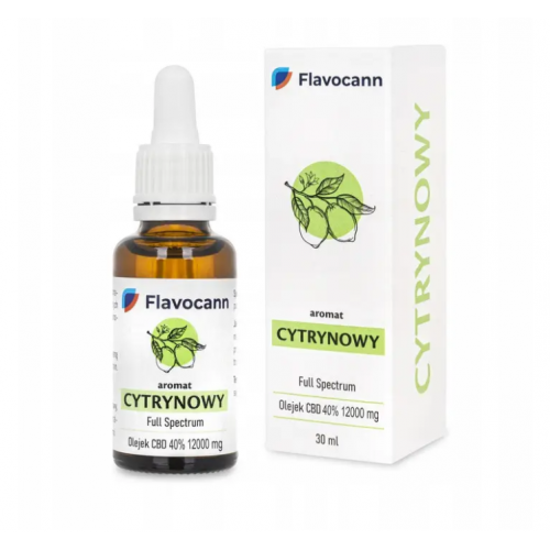 Олія КБД CBD oil 40% Flavocann Full Spectrum 30ml 12000mg LEMON Польща