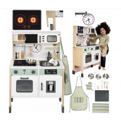 Дитяча дерев'яна кухня PlayTive Junior з годинником Німеччина
