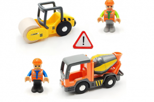 Дерев’яний ігровий набір PlayTive «Будівельна техніка» (Каток + Бетонозмішувач)