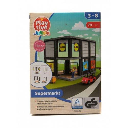 Конструктор для дерев'яної залізниці PlayTive Supermarkt 79 ел Німеччина ( Ikea, Hape, Brio )
