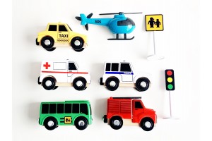 Набір машинок для деревяної залізниці PlayTive Ikea Brio 2