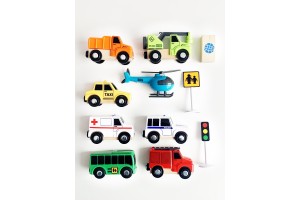 Набір машинок для деревяної залізниці PlayTive Ikea Brio 3