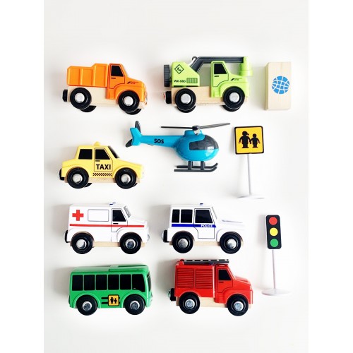 Набір машинок для деревяної залізниці PlayTive Ikea Brio 3