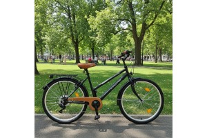 Жіночий міський велосипед Challenge 26" (Shimano 6 швидкостей, чорний)