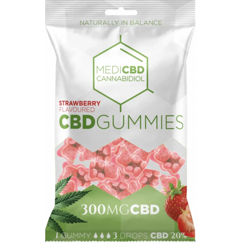 CBD желейні ведмедики зі смаком полуниці — MediCBD (300 мг)