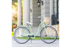 Велосипед жіночий міський VANESSA 28 Mint з кошиком Польща