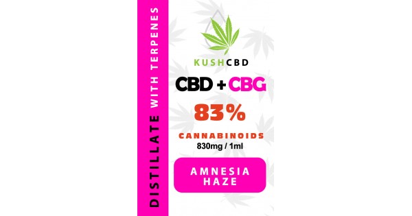 83% LIQUID дестилат CBD + CBN | CBG | AMNESIA HAZE | Повний спектр