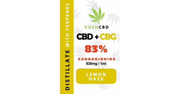 83% LIQUID дестилат CBD + CBN | CBG | LEMON HAZE | Повний спектр