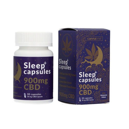 Капсули для сну Cannaline SLEEP CBD - повний спектр 900 мг CBD Капсули для сну Cannaline SLEEP CBD - повний спектр 900 мг CBD
