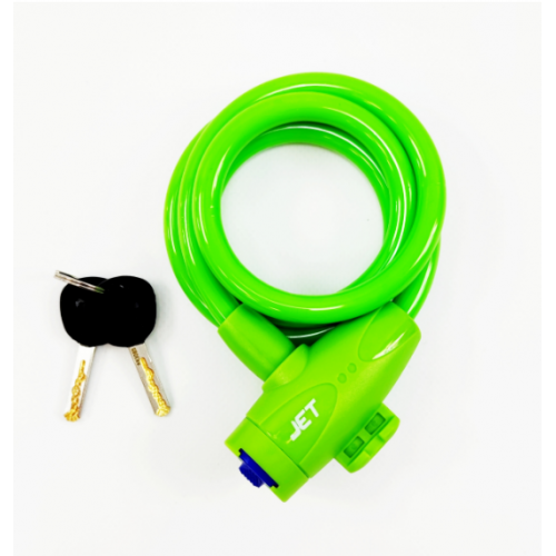 Велосипедний замок тросовий JET LOCK зелений Польща 