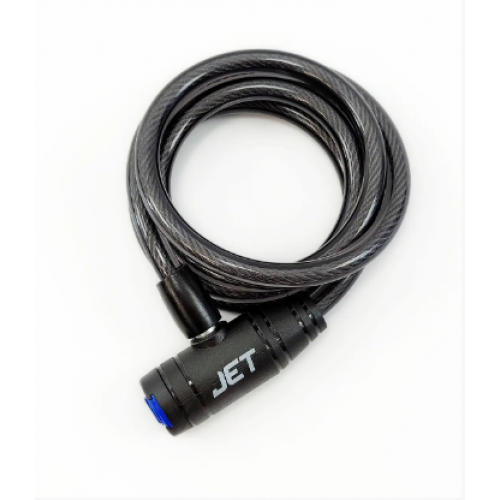 Велосипедний замок тросовий JET LOCK чорний Польща